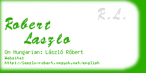 robert laszlo business card