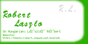 robert laszlo business card